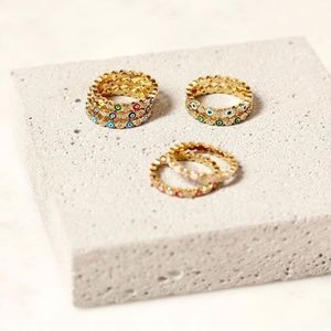 Women’s Crystal Evil Eye Ring